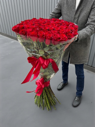 Букет из 101 Розы 110 см