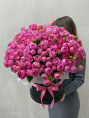 Коробка из 35 Пионовидных Розы Мисти Баблз