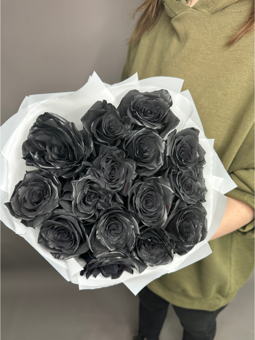 Букет из 15 Черных Роз