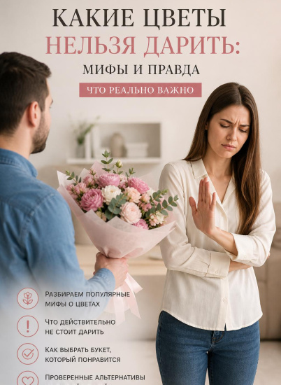 Какие цветы нельзя дарить: мифы и правда