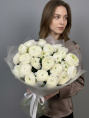 Букет из 25 белых ранункулюсов
