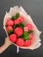 Букет из 11 Коралловых Пионов
