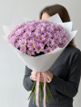 Букет из 15 розовых кустовых хризантем
