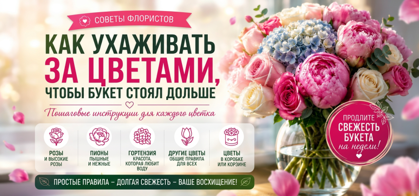 Как ухаживать за цветами? Инструкция по уходу
