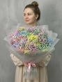Букет из 25 радужных гипсофил