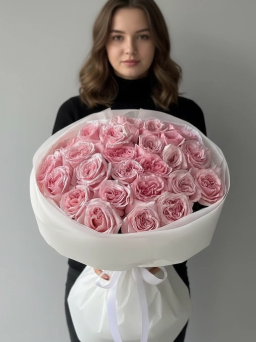Букет из 25 Роз Пинк Охара (Pink O’Hara)