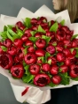 Букет из 51 Бордового Пиона