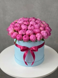 Малиновые Пионы В Коробке 35