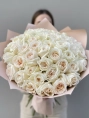 Букет из 51 Розы Вайт Охара (White O’Hara)