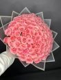 Букет из 101 Розовой Розы Классика