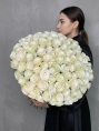 Букет из 101 Белой Розы 90 см