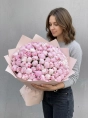 Букет из 101 Розового Пиона