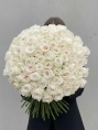 Букет из 101 Розы Вайт Охара (White O’Hara)