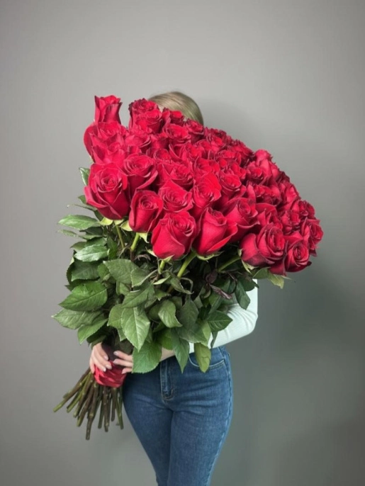 Букет из 35 роз 80 см