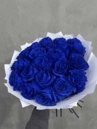 Букет из 25 Синих Роз