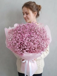 Букет из 15 розовых гипсофил