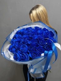 Букет из 35 Синих Роз