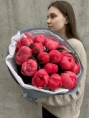 Букет из 15 Коралловых Пионов