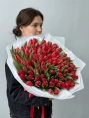 Букет из 101 Красного Тюльпана