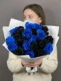 Букет из 21 Черной и Синей Розы