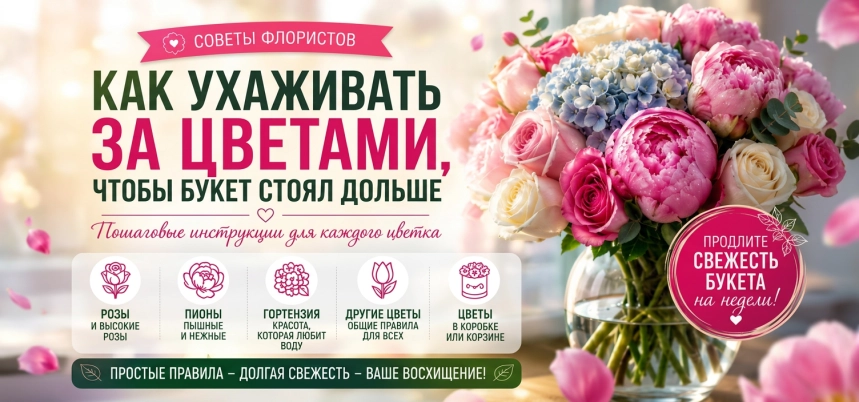 Как ухаживать за цветами? Инструкция по уходу